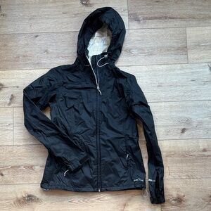 Eddie Bauer Women's Black Hooded Rain Jacket